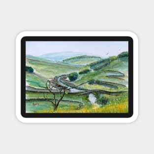 Smardale Bridge over Scandal Beck - Yorkshire Dales - Watercolour Magnet