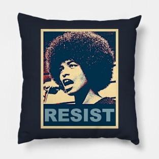 Angela Davis Resist Pillow