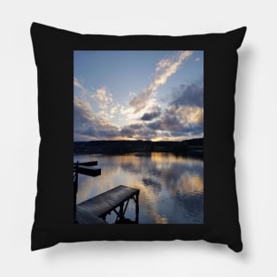 Photo Sunset with Pontoons Pillow