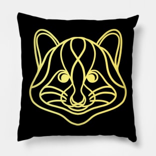 Weasel line art Pillow