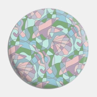 Beach Stained Glass Pin