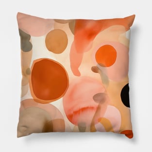 Abstract Shapes Warm Earthy Tones Pillow