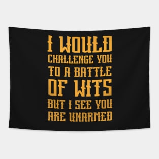 Battle of Wits: Cute Family Gift Idea For Mom, Dad and siblings Tapestry