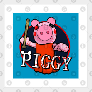 Piggy Clown Posters And Art Prints Teepublic - bunny cute piggy character skin roblox bunny sticker teepublic