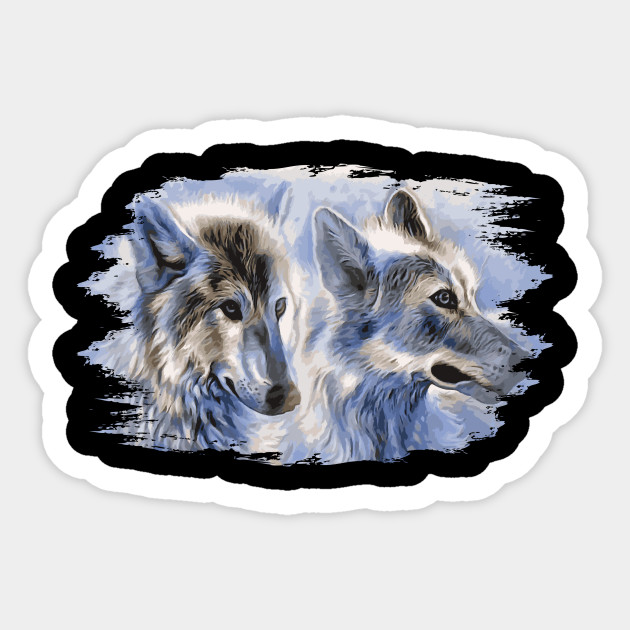 Wolf Art Awesome Creative Cool Stylish Design Wolf Art Sticker