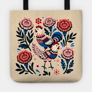 Chickens and Marigolds Tote