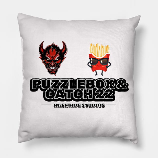 PUZZLEBOX & CATCH 22 Pillow by HACKRIDE