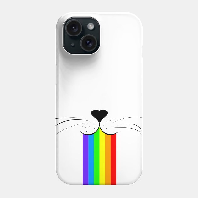 Rainbow cat nose Phone Case by Rishirt