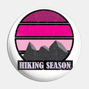 Hiking Season Girly Pink Pin