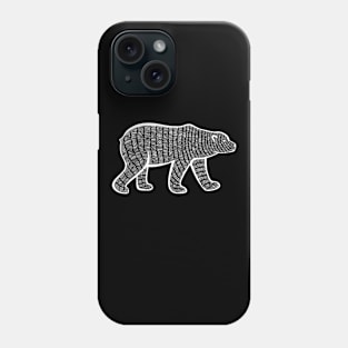 Polar Bear - hand drawn detailed polar bear lovers design Phone Case