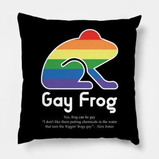 Gay Frog G10w - Can animals be gay series - meme gift t-shirt Pillow