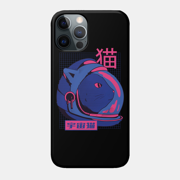 Cat astronaut anime retro gift idea - Anime Cat - Phone Case