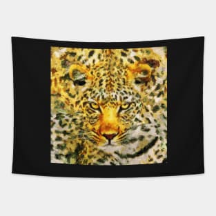 Big leopard head Tapestry