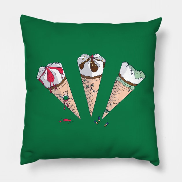 Cornetto Trilogy - Shaun of the Dead, Hot Fuzz, The World's End Pillow by Onwards Upwards