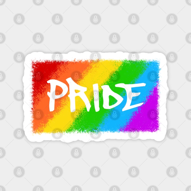 Pride Flag Graffiti Style Magnet by Funky Chik’n