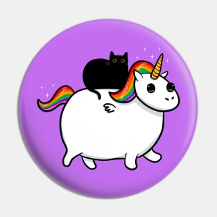 Loafing on a Chonky Unicorn Pin