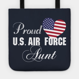 Best Gift for Army - Proud U.S. Air Force Aunt T-Shirt Tote
