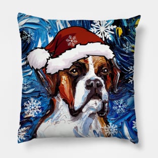 Boxer Santa Pillow