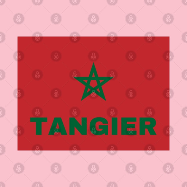 Tangier City in Moroccan Flag by aybe7elf