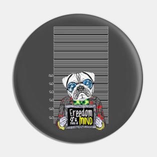 Pug quotes Freedom Pin