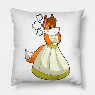 Fox as Bride with Wedding dress Pillow