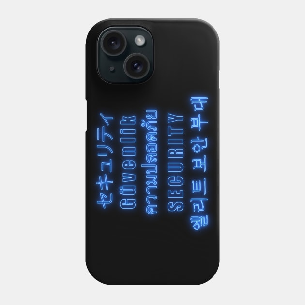 retro future cyberpunk security shirt Phone Case by spiralrewind