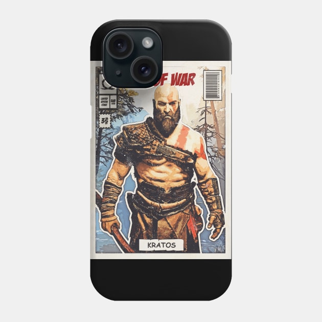 Kratos Comic Phone Case by Durro