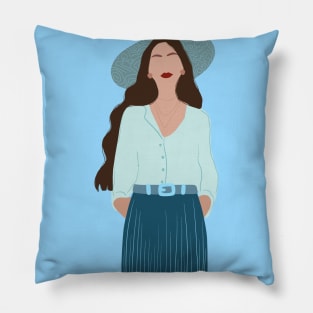 Woman at the beach 6 Pillow