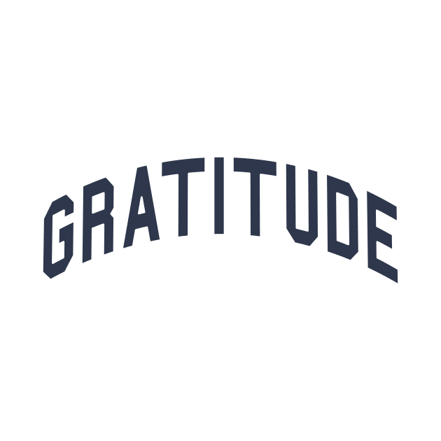 Gratitude (navy) by BeeHappyTees