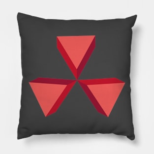 red three corner Pillow