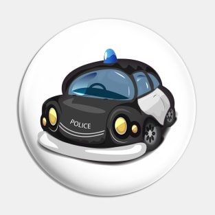 Cute cartoon police car Pin