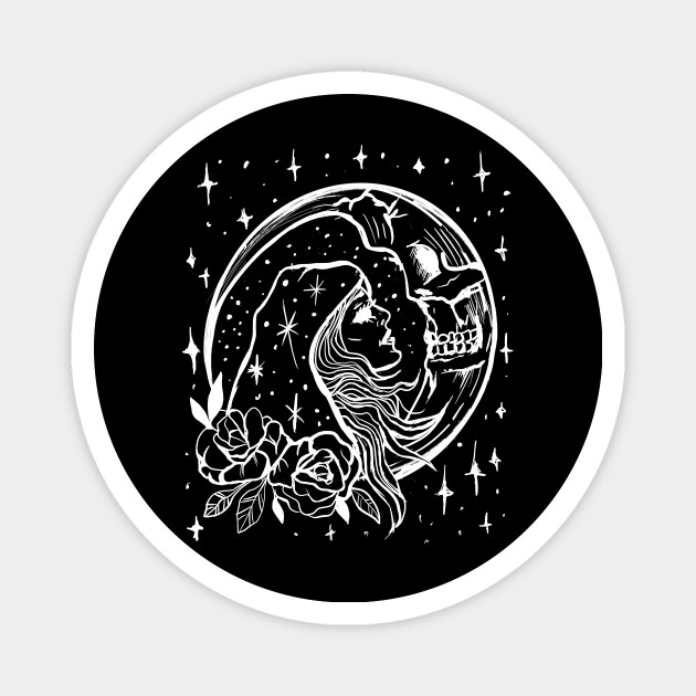 Sun Kissing The Moon Goth Witchy Moon Magnet Teepublic Buy sun moon handmade painting by yashika tiwari. usd