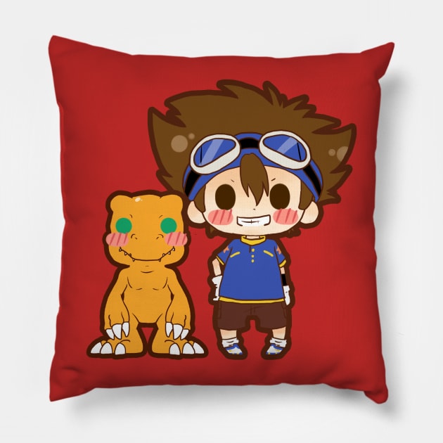 Tai & Agumon Pillow by Potaaties