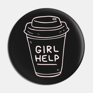 girl help coffee dark Pin