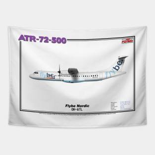 Avions de Transport Régional 72-500 - Flybe Nordic (Art Print) Tapestry