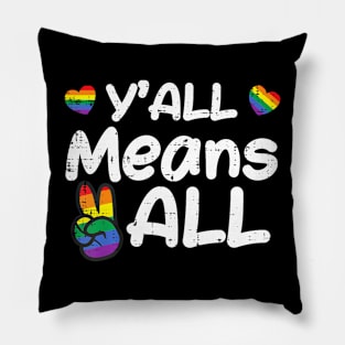 Gay Pride Y'all  Flag Lgbtq Men Women Kids Pillow