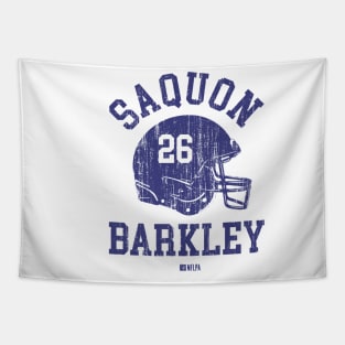 Saquon Barkley New York G Helmet Font Tapestry