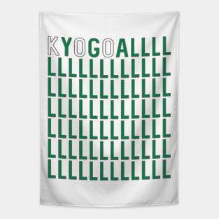 KYOGOAL, Glasgow Celtic Football Club Green and White Text Design Tapestry