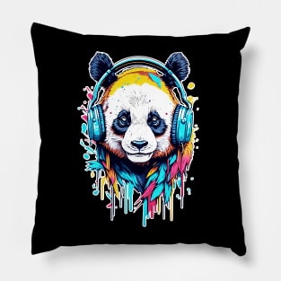 Music Loving Panda Pillow