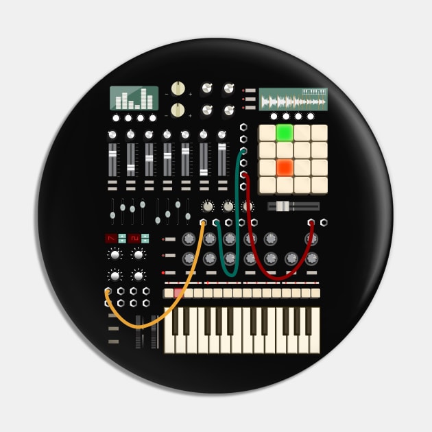 Modern Music Producer and Electronic Musician Pin by Mewzeek_T