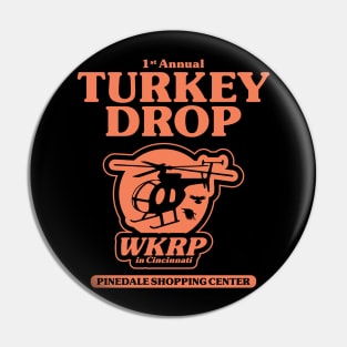 Turkey Drop WKRP Orange Pin