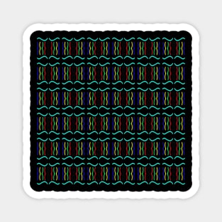 Intriguing Colorful Curves Pattern Magnet