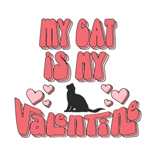 My Cat Is My Valentine Funny Valentine's Day T-Shirt