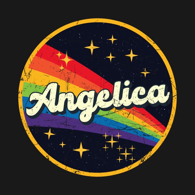 Angelica // Rainbow In Space Vintage Grunge-Style by LMW Art