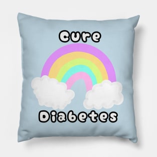 Cure Diabetes - Rainbow Pillow