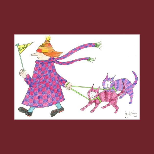 MadCatWoman Walks Matching Cats by MrTiggersShop