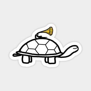 minimal turtle (transparent) Magnet