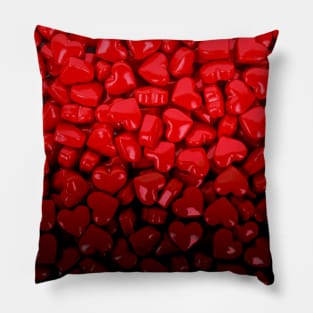 Valentine Red Candy Heart Print Pillow