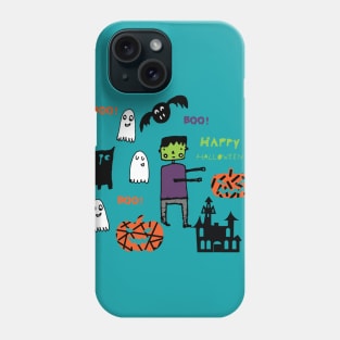 Halloween Frankenstein and friends Phone Case