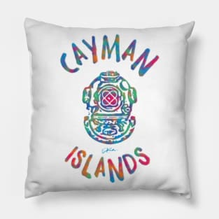 Cayman Islands Vintage Dive Helmet Pillow